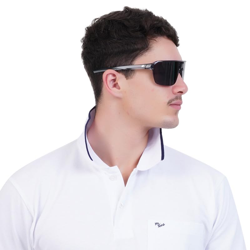 ZAKPRO Z-Series Sports Sunglasses – GRIZZ | TR90 Ultralight Frame | Cylindrical Lens | Flash Mirror Finish | UV400 + Oleophobic 4