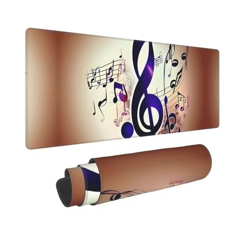 Tapis de souris de jeu XXL à bords cousus et base antidérapante violette de 80 cm