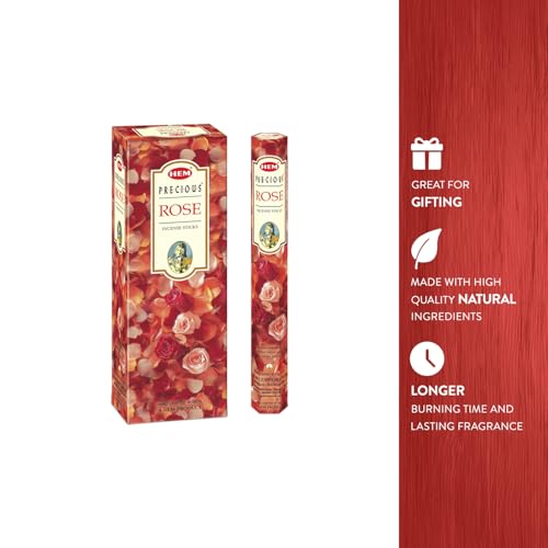 HEM Precious Rose Incense Sticks Pack Of 120 Count | Natural, Pure House & Flower Powder | Fresh & Long Lasting Fragrance | Aromatherapy Incense For Air Purifier, Stress Relief & Cleansing | 120 Count (Pack of 1) - Thumbnail 3