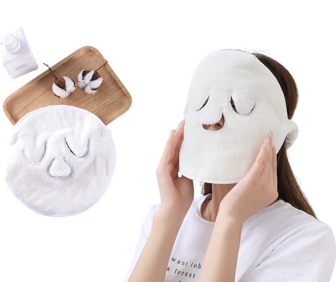 FEXMY Reusable Spa Face Towels Cold-Hot Compress Facial Steamer Towel for Anti Aging Moisturizing Facial Beauty Face Towel (1)