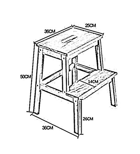 Escalera de taburete ligera de 2 escalones para cocina y estanterías altas 4