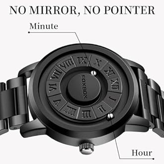 Weicam Unisex Cool Watches Roman Numerals Creative Magnetic Levitation Balls Dial Waterproof Quartz Wrist Watches Couple Watch