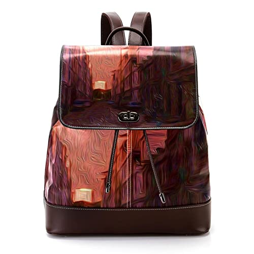 Sac à dos ordinateur portable cuir PU multicolore 20 pouces imprimé Monster Graffiti urbain