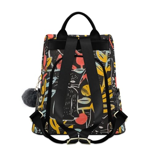 KLL Peek-a-boo Fashion backpacks for girls casual large backpack for women for Travel, Work, Everyday with Pom-pom keychain2