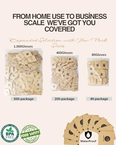 Individually Wrapped Gloves, Single Use, Travel, Travel Disposable, First Aid Individually Wrapped, Disposable Travel Pack, Travel Gloves On-the-Go