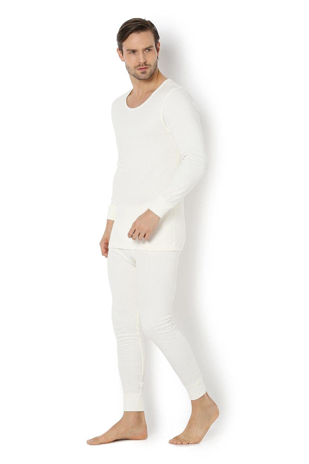 Van Heusen Men's Full Sleeve Sleeve Thermal Top (71002_Ivory-XL) 1