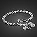 Produktbild Silber Armband Sterling Silber Damenschmuck. Stilvolle Vintage 925 Silber Brieftasche Anhänger Armband. Frauen Silber Ball Armband Geschenk