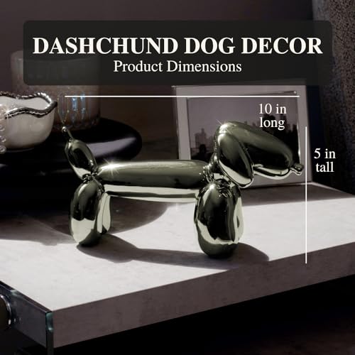 Figura decorativa perro globo de resina verde miniatura 6