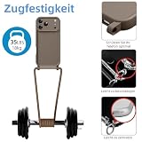 Coiwxmoi Etui na telefon komórkowy iPhone 17 Pro 6,3" z opaską, silikonowe etui na telefon komórkowy ze zdejmowanym, regulowanym sznurkiem do zawieszenia, odporne na uderzenia, ochrona aparatu, do