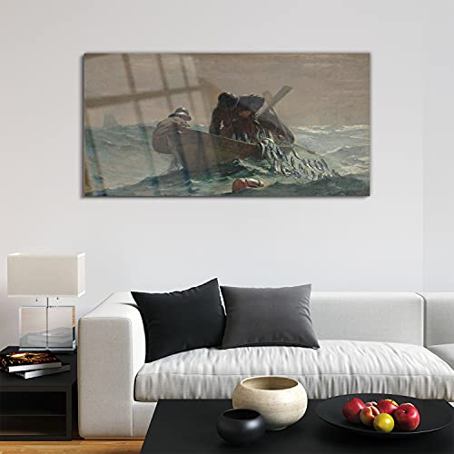 Tableau acrylique 120x60cm Winslow Homer Grid pour salon