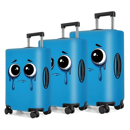 Image of Luggage Cover, Washable Funny Cartoon Suitcase Cover, Stretchable Travel Suitcase Protector Anti-scratch Bag Cover,S