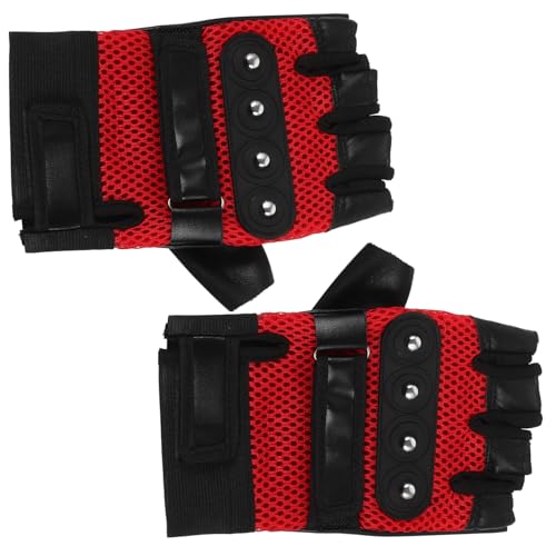 Beatifufu 1Pair Fingerless Outdoor Sports Gloves for Men Women Breathable Mesh Design Comfortable Cycling Motorcycling Gloves for Racing Activities