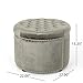 Christopher Knight Home Carlos Glam Velvet Tufted Ottoman, Grey