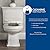 Bemis Steadfast 3" Raised Toilet Seat with Open-Front, Hinges that Never Loosen, Elongated