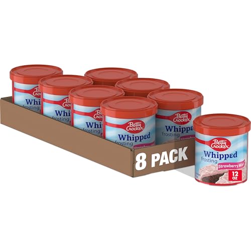 Betty Crocker Whipped Strawberry Mist Frosting, Gluten Free, 12 oz (Pack of 8)