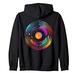 Ce design coloré de collectionneur de disques vinyle psychédélique pour homme et femme avec une platine géométrique artistique est l'idée cadeau parfaite pour les ravers, les DJ et les amateurs de musique rétro qui aiment la techno, la musique house, le dnb, la batterie et la basse, le neurofunk et le rave.