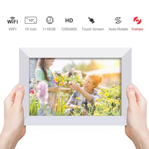 Digital Photo Frame WiFi, 10 Inch Digital Picture Frame with 16GB Memory, 1280x800 HD IPS Screen, Auto-Rotate - Image 3