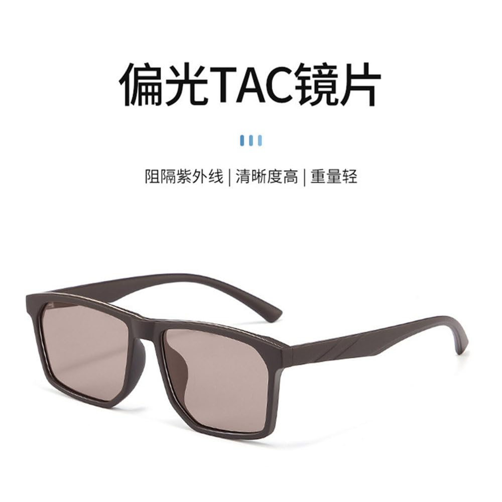 Lentes de sol polarizados casuales para hombre, protección solar, protección UV, marco grande, para conducir