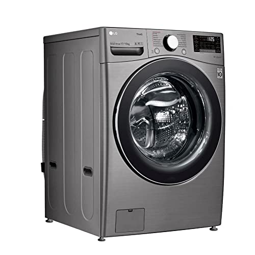 Lava e Seca Smart LG 17kg Aço Escovado com Conectividade Wi-Fi ThinQ - WD17SV2S6BA - Motor Inverter