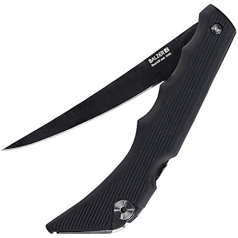 Balzer Klapp-Filetiermesser mit Ausschaber 15cm Klinge - Klappmesser für Angler, Messer zum Filetieren von Fischen, Anglermesser, Filiermesser Cover