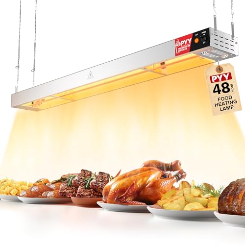 PYY Commercial Food Warmer Light 48-Inch Stainless Steel