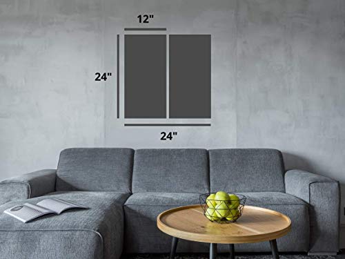 Coffee Canvas Wall Art Decor - 2 Piece Set, Decorative Multi Panel Split Prints - 24X24 Cafe Latte Picture For Living Room, Kitchen, Bedroom, Office & Home Decor Gift #TOP2