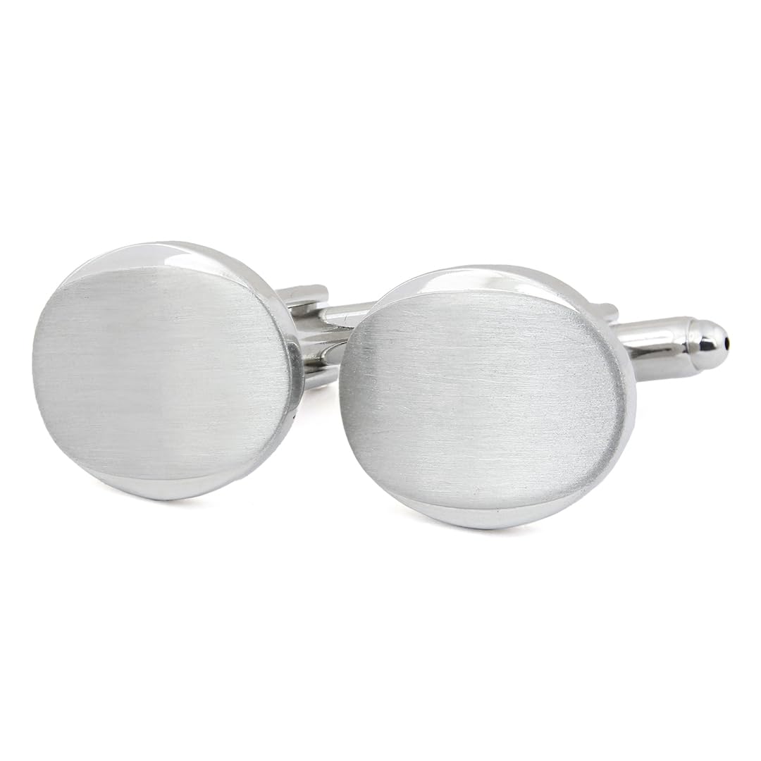 Peluche Minimal Silver Metal Design Cufflinks for Men (B01BOM82T8) Amazon Price History, Amazon Price Tracker