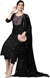 Women KASTURI BLACK-APL-GS_51477 Kurta with Pant & Dupatta (pack of 1)