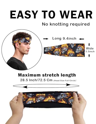 Image of Headbands for Men & Women, Sweat Headband Non-Slip Sweatband Sports Running Cycling Yoga Basketball Workout Football Training