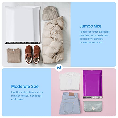 Image of Metronic Poly Mailers 24x24 50 Pcs White Large Shipping Bags for Clothes Mailer Poly Bags Strong Self Seal Adhesive Shipping Envelopes for Small Business Tear-resistant Mailing Envelopes for Packaging