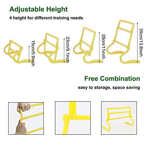 Bathivy Speed & Agility Training Equipment Set, Includes 4 Adjustable Hurdles, Ladder, Running Parachute, 20 Cone, 8 Resistance Band Set, Jump Rope For Athletes Sports To Improve Coordination Footwork #TOP3