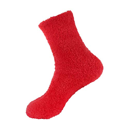 Image of BambooMN Women's Super Soft and Cozy Feather Light Fuzzy Socks - Multiple Color Options - Two Sizes - Value Packs