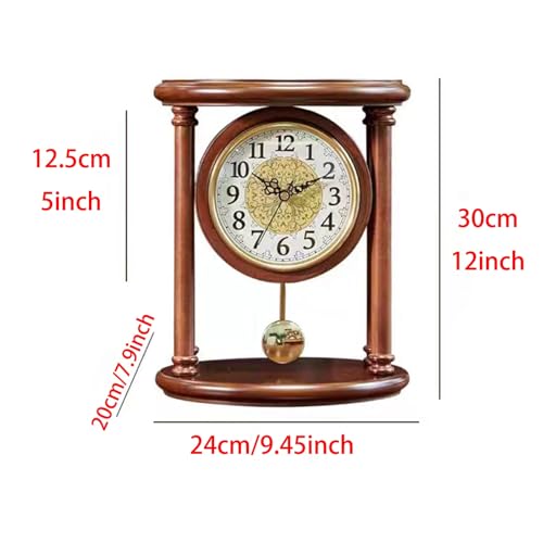 Reloj de péndulo con campanillas mecánico de mesa para hogar 4