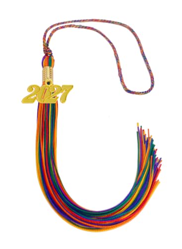 Image of 2027 Tassel Graduation,Rainbow Tassel 2027 for Grad Cap