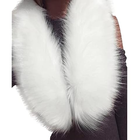 BGKKTLW Women's Faux Fur Winter Wrap Scarf Cover