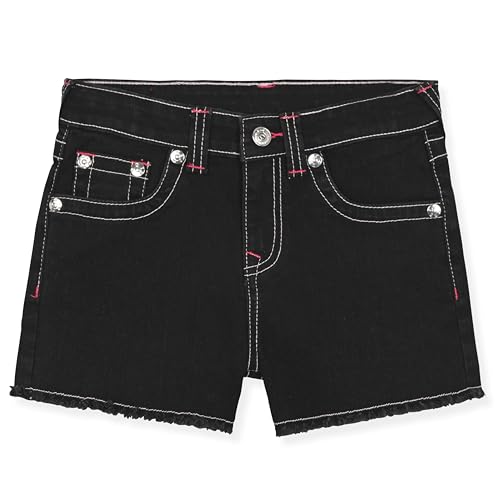 Image of True Religion Girls Jeans Shorts Set Girls Denim Short and Fashion Tee Shirt Clothing Set for Kids
