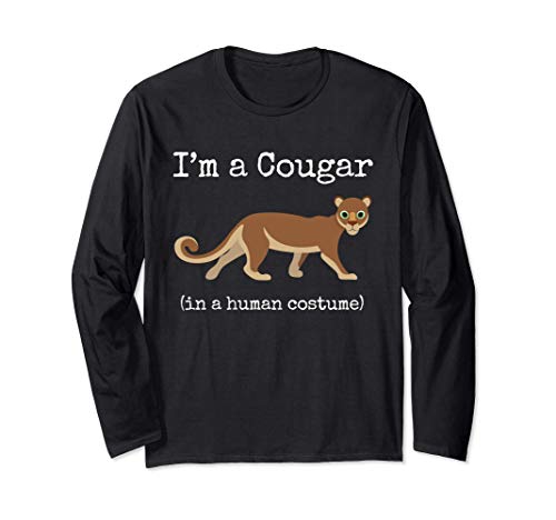 Cougar Costume I'm a Cougar in a Human Costume Funny Manga Larga