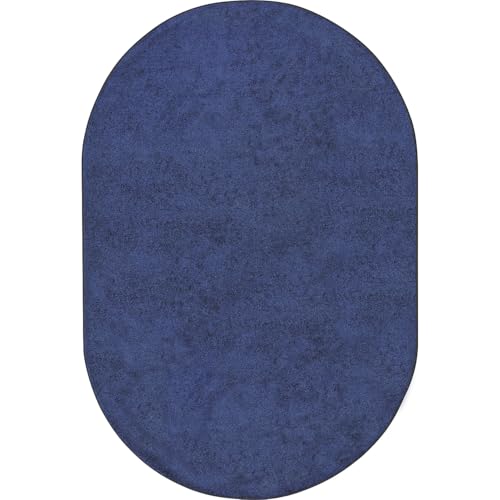Joy Carpets Endurance Solid Colored Area Rug in Color Midnight Sky, 12' x 7'6