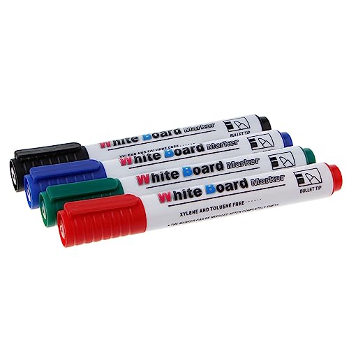 4Pcs 4Color Whiteboard Marker Pen Portable Marking Tracking Accessories for Outdoor Traveling Mark Present Supplies Whiteboard Pens with Eraser