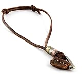 ➥ 🏄 DIE PRODUKTMERKMALE: echtes RINDSLEDER | Kette: ca. 40 - 80 cm, stufenlos einstellbar, Farbe: BRAUN / SILBER | Anhänger: (L/B/H): 4,0 / 3,8 / 0,4 cm, Farbe: KUPFER | angenehmer Tragekomfort | Steckverschluss.