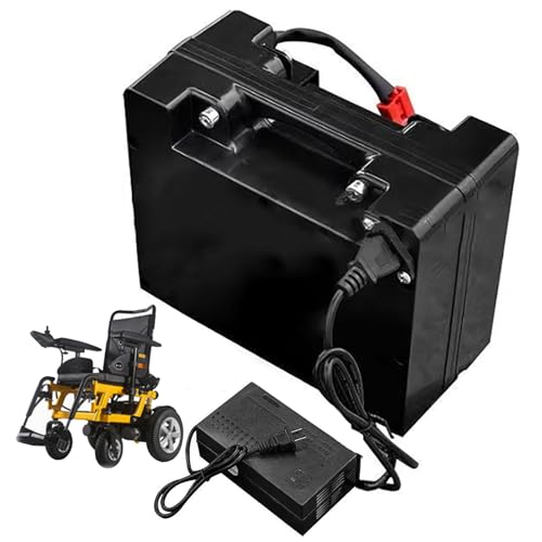 ZXLLAFT Batterie Lithium 24 V pour Fauteuil Roulant électrique (15 Ah, 20 Ah, 25 Ah, 30 Ah, 35 Ah, 40 Ah, 45 Ah, 50 Ah, 60 Ah) pour Moteur 0-1 500 W avec...