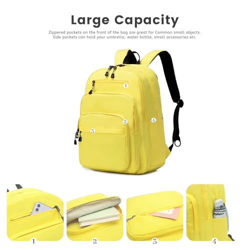Image of Lanola School Bookbag Business Travel Laptop Backpack, Fits 15.6 Inch Laptop Bag