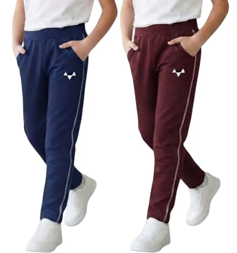 Image of Boys Regular Fit Cotton Pants, Track Pants and Lowers for Boys Age 4-14 Years Kids