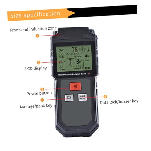 Detector portátil EMF Gatuida con alarma sonora y luz miniatura 6