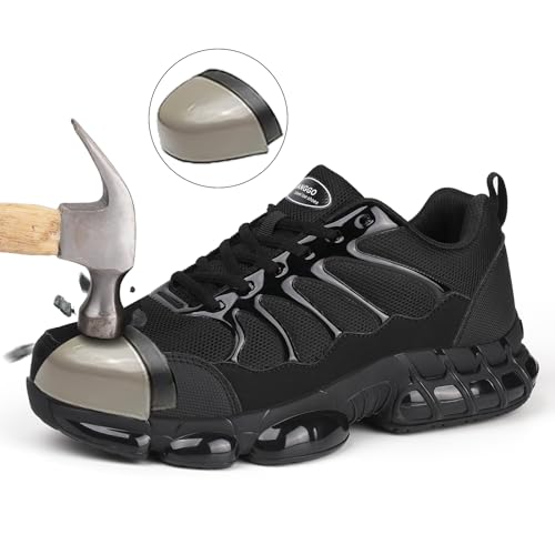 LIANGGO Steel Toe Sneakers for Men Women Safety Composite Toe Shoes Lightweight Work Shoes Indestructible Air Cushion Zapatos de Trabajo para Hombres Mujer4