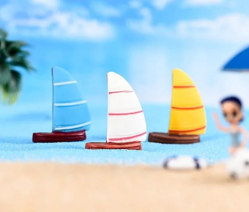 Chocozone Pack of 6 Yatch Ship Miniature Garden Decorations Home Decor Fairy Ladscape Decoration Miniature Toys for Kids Toys for 4+ Years Old Boys and Girls (B0D88K6JXJ) Amazon Price History, Amazon Price Tracker