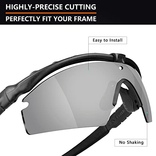 Image of Alphax Polarized Replacement Lenses for Oakley Si M Frame 3.0 OO9146 Sunglasses - Glare Reduction | Precision Cutting