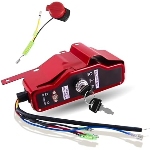 FanzKo GX390 Ignition Key Switch Box w/Keys Engine Stop On Switch for Honda GX340 GX390 11hp 13hp Gas Engine Cover