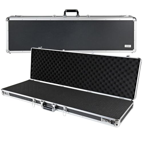 HMF 14405-02 Maleta de Aluminio para Armas y Rifles con Espuma | 117 x 36 x 12 cm | Negro