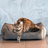 PANIER CHAT LAVABLE ET DÉHOUSSABLE La housse amovible avec fermeture éclair permet un nettoyage rapide et pratique. Le panier chat lavable reste propre plus longtemps même après l’utilisation quotidienne.